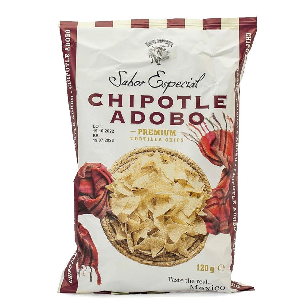 Τσιπς Τορτίγιας Με Γεύση Πιπεριάς Τσιπότλε Nuevo Progreso Sabor Especial Chipotle Adobo Premium Tortilla Chips 120g